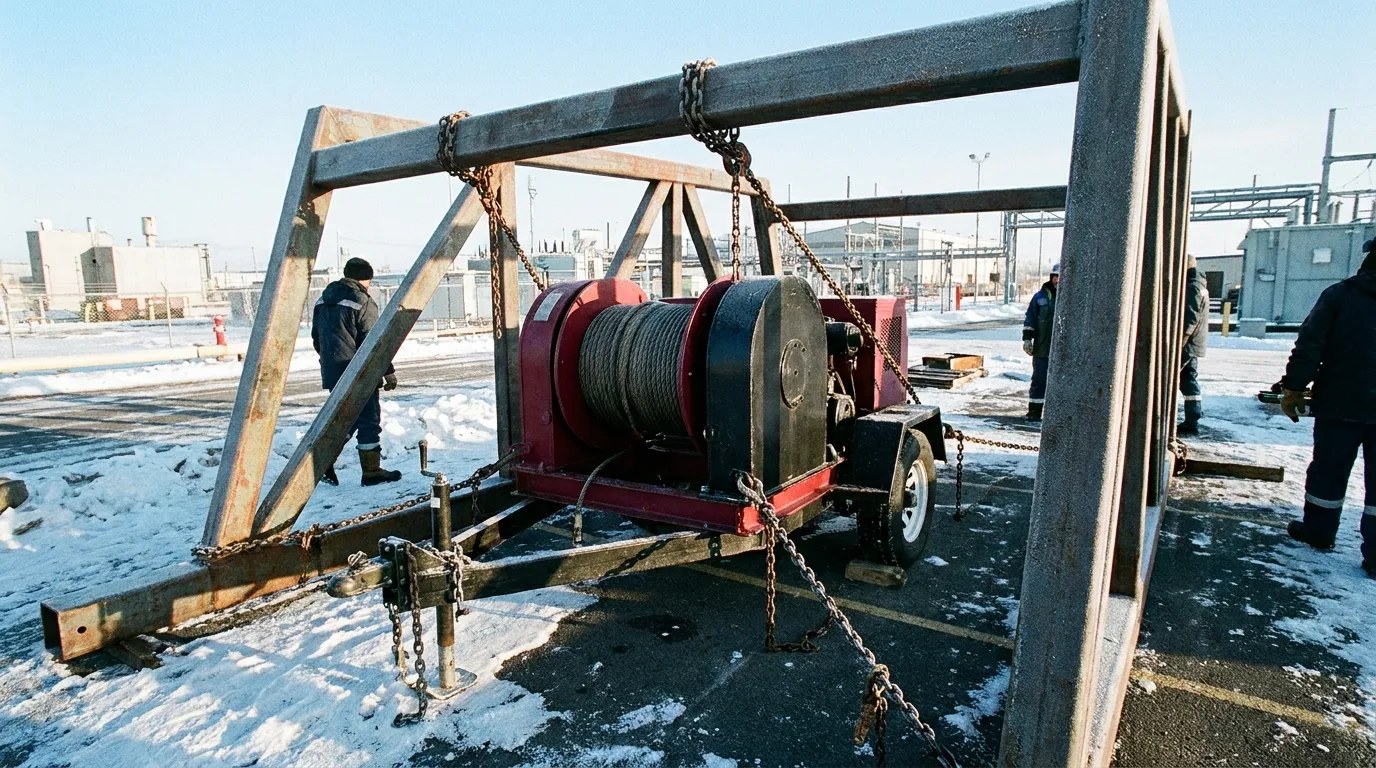 переносная тяговая лебёдка